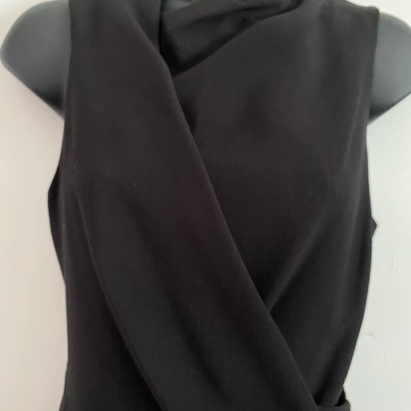 NWT Halston Heritage Mock-Neck Draped Front Dress - Picture 6 of 9
